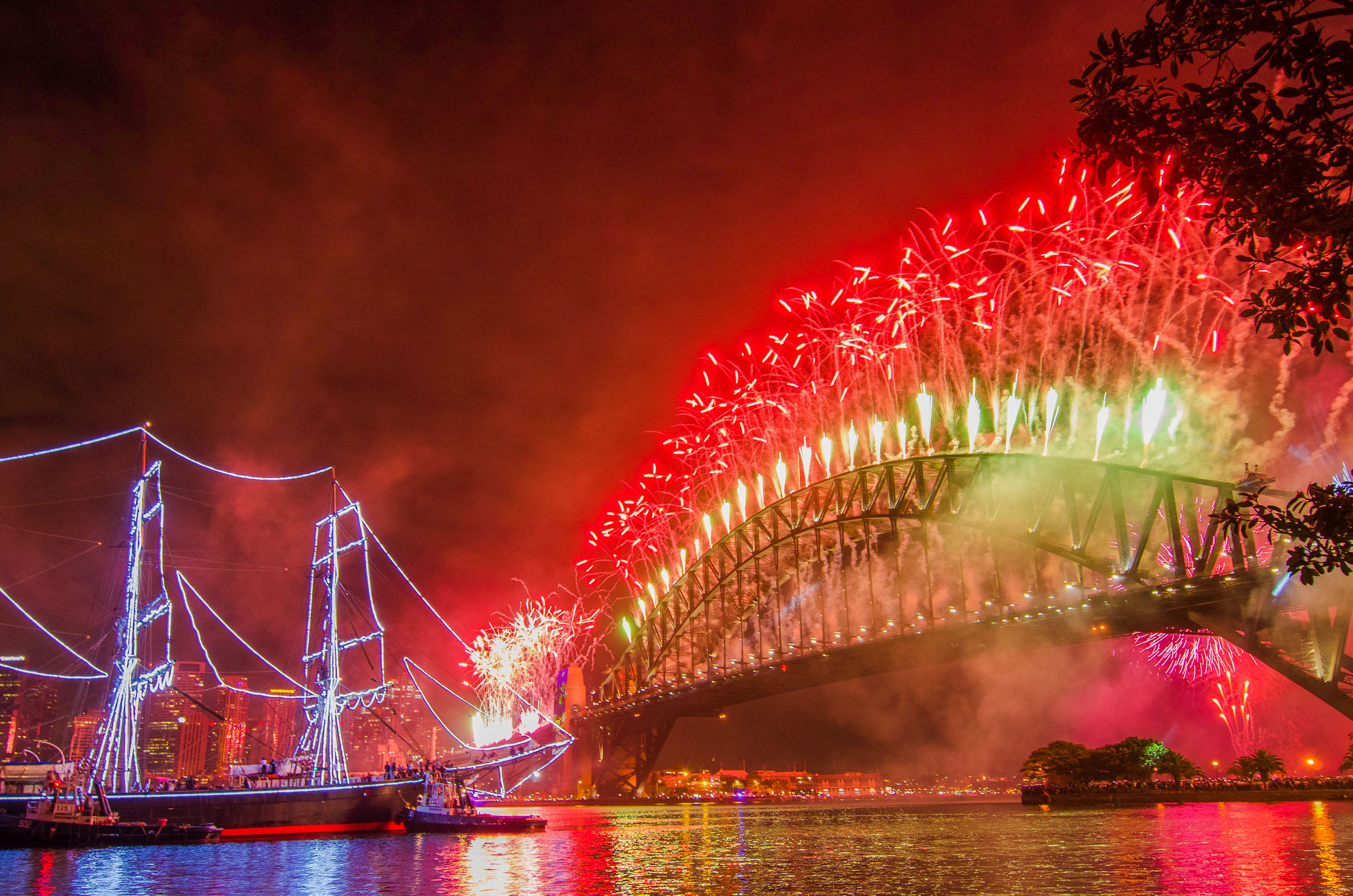 feu d'artifice nouvel an sydney mary booth reserve